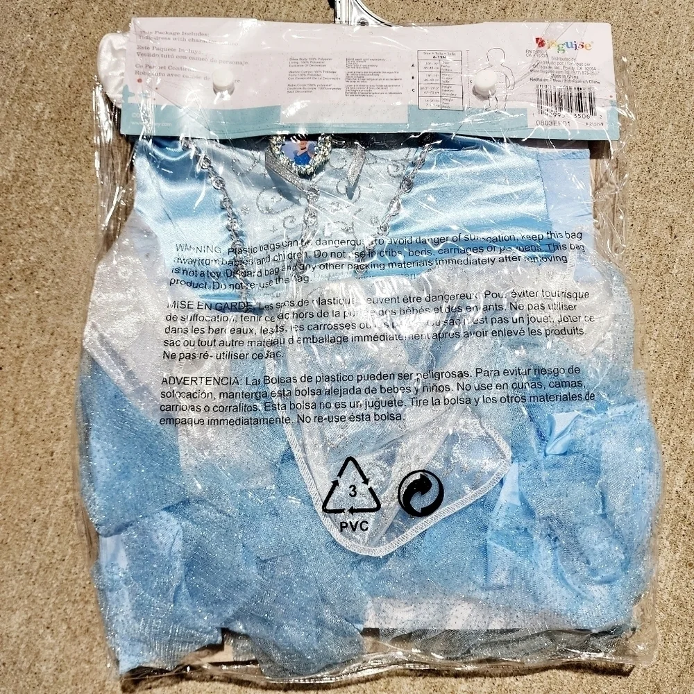 NWT Disney Baby Cinderella Infant Costume Halloween Cosplay Tulle Dress Tutu EUC - Picture 3 of 6